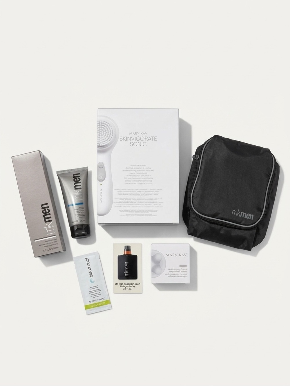 Mary Kay MKMen Skinvigorate Sonic Skincare Set with Black Pouch